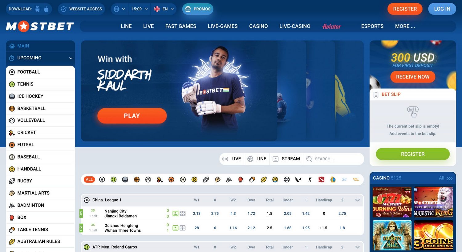 Mostplay LIVE betting